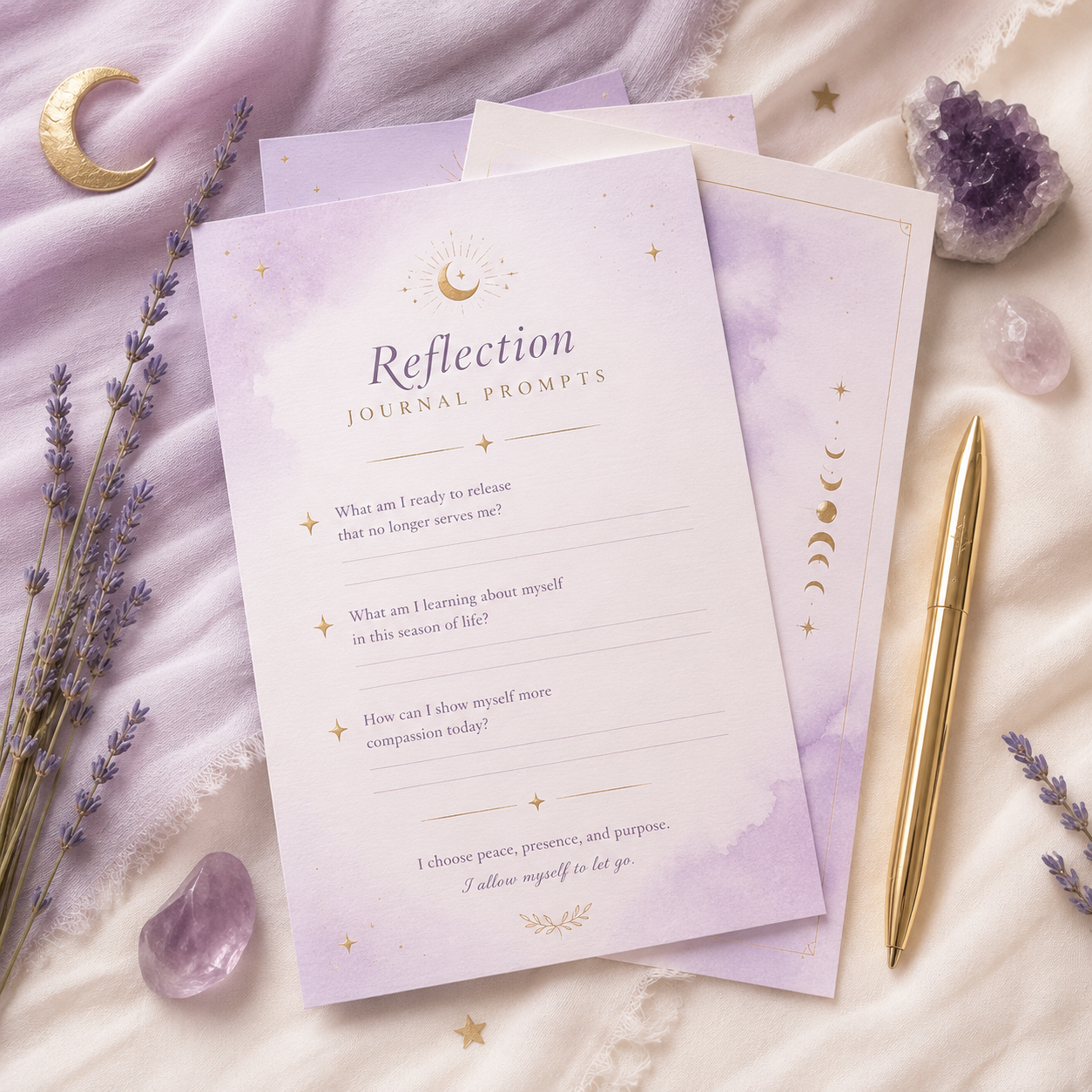 Reflection journal prompt pages