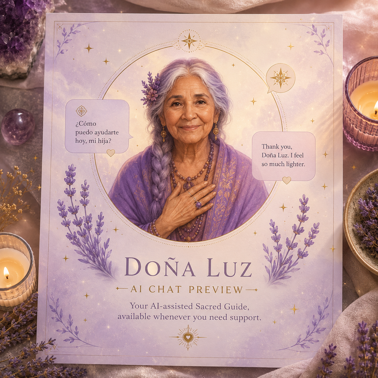 Doña Luz AI reflection companion chat preview